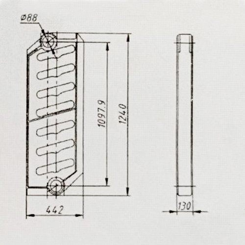 Чугунная секция котла Братск Кт264М.01.00.001