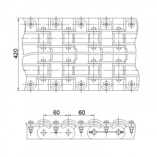 Цепь пластинчатая Т67.35.000М2-01
